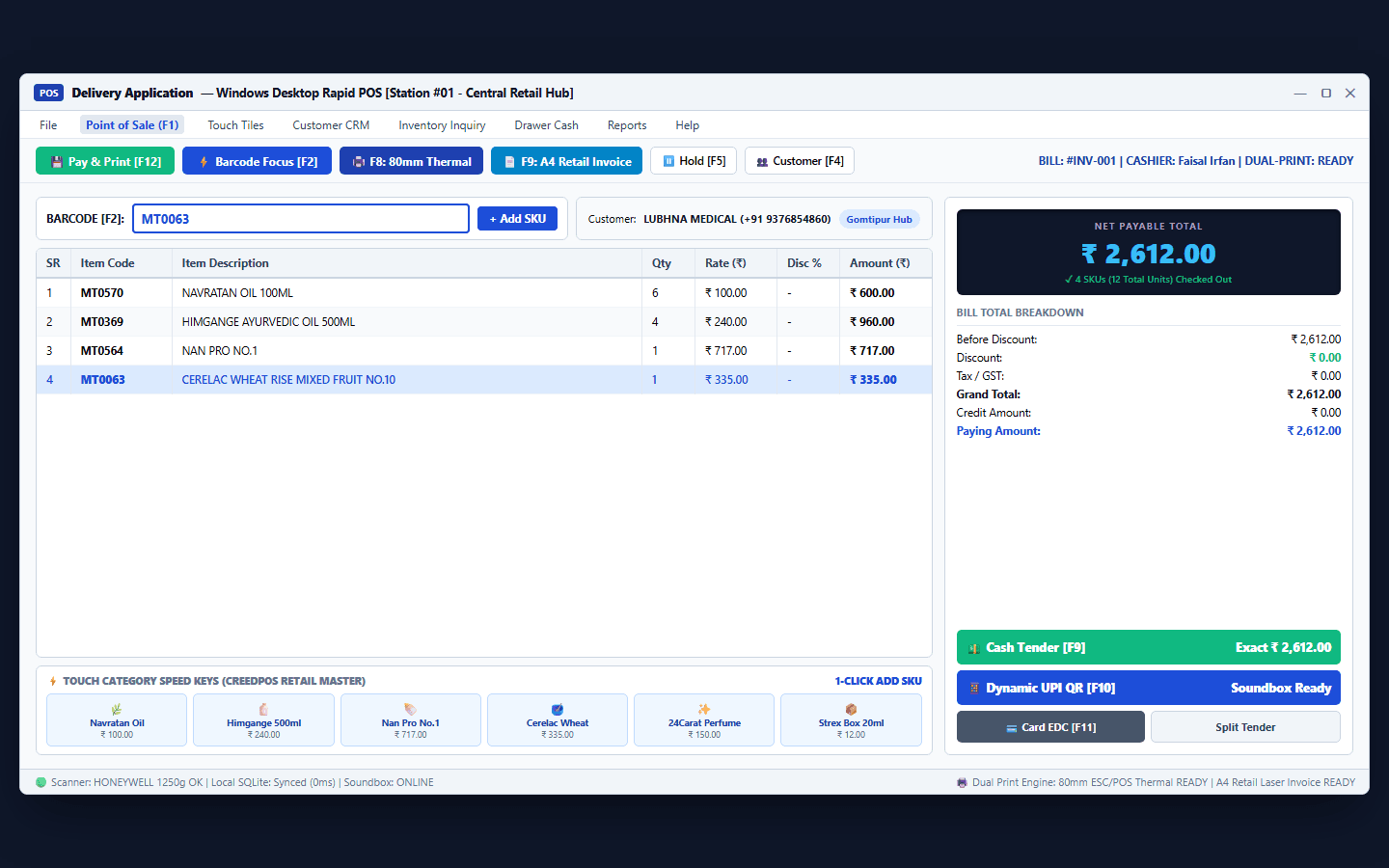Quick Ride Invoice Creation